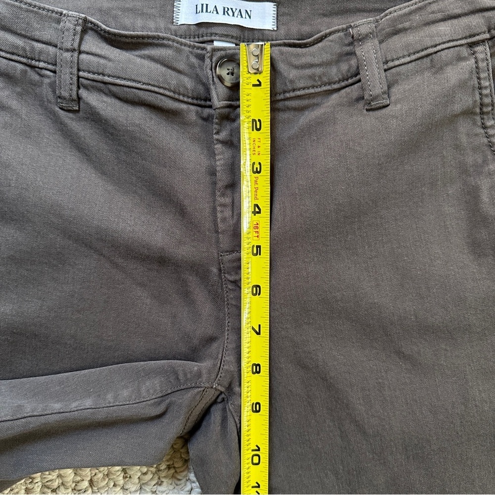 LILA RYAN Chinos Pants Size 4 Casual Cotton Straight Ankle Mocha Brown Women's - Picture 8 of 12